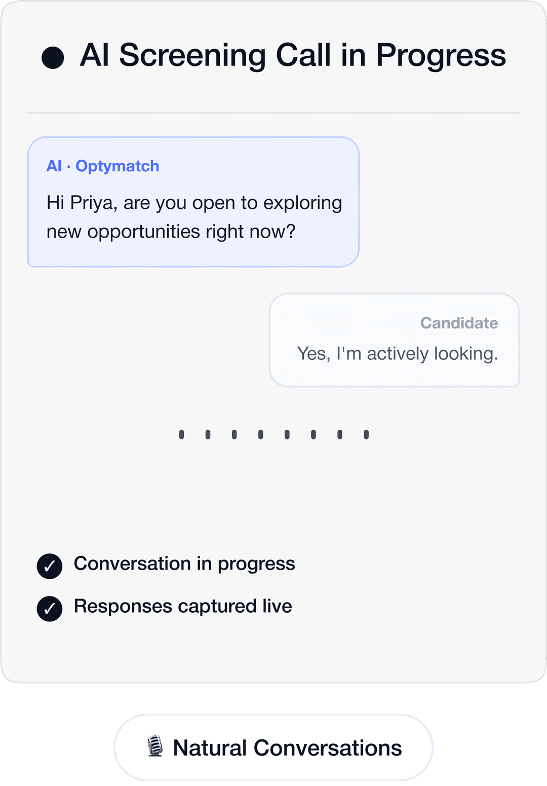AI Conducts the Screening